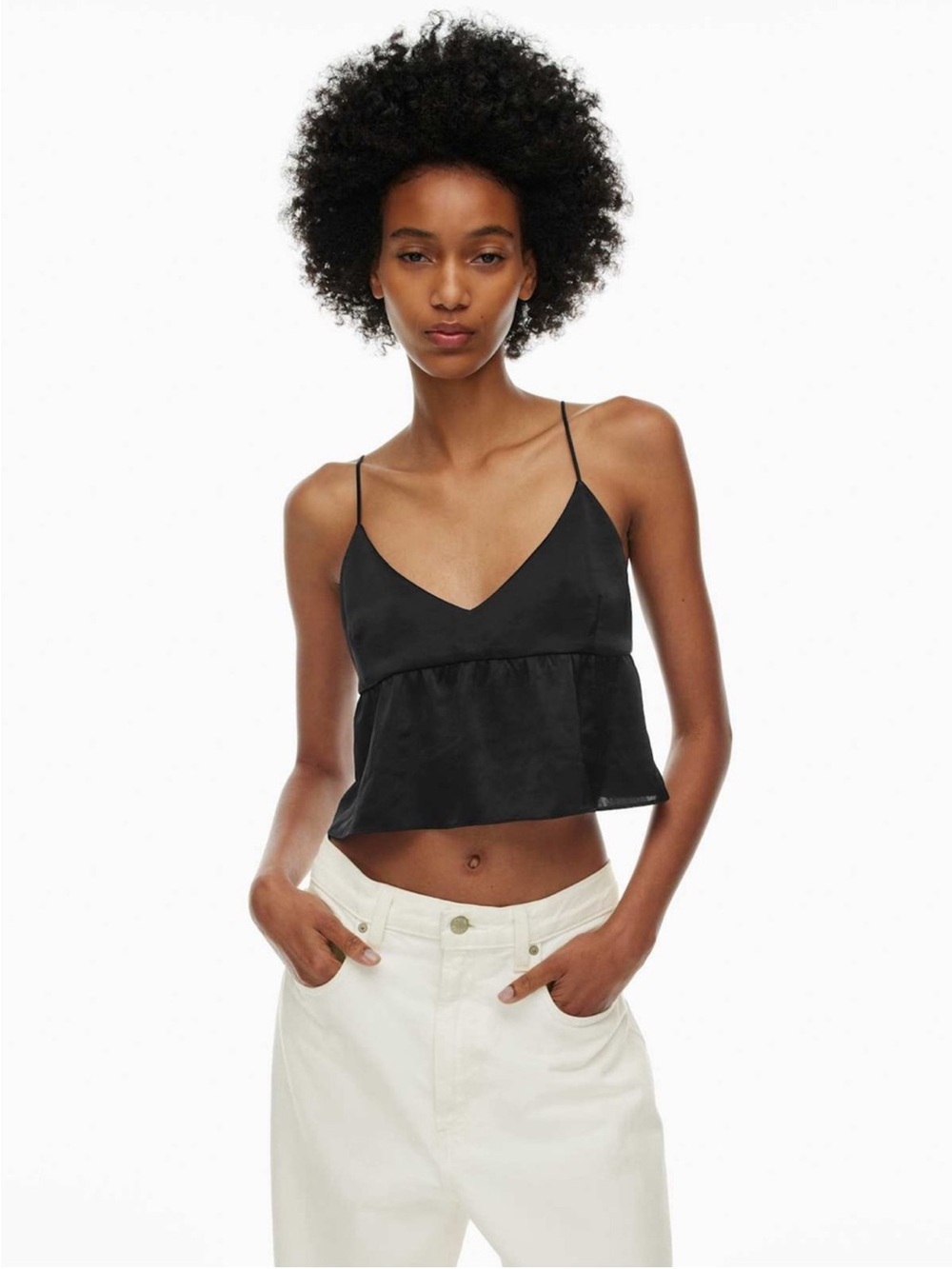 Wilfred Midnight Satin Slip Dress